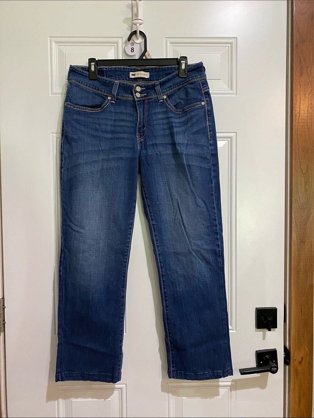 Levi's Women's Navy Blue Straight-Leg Jeans529 size 12